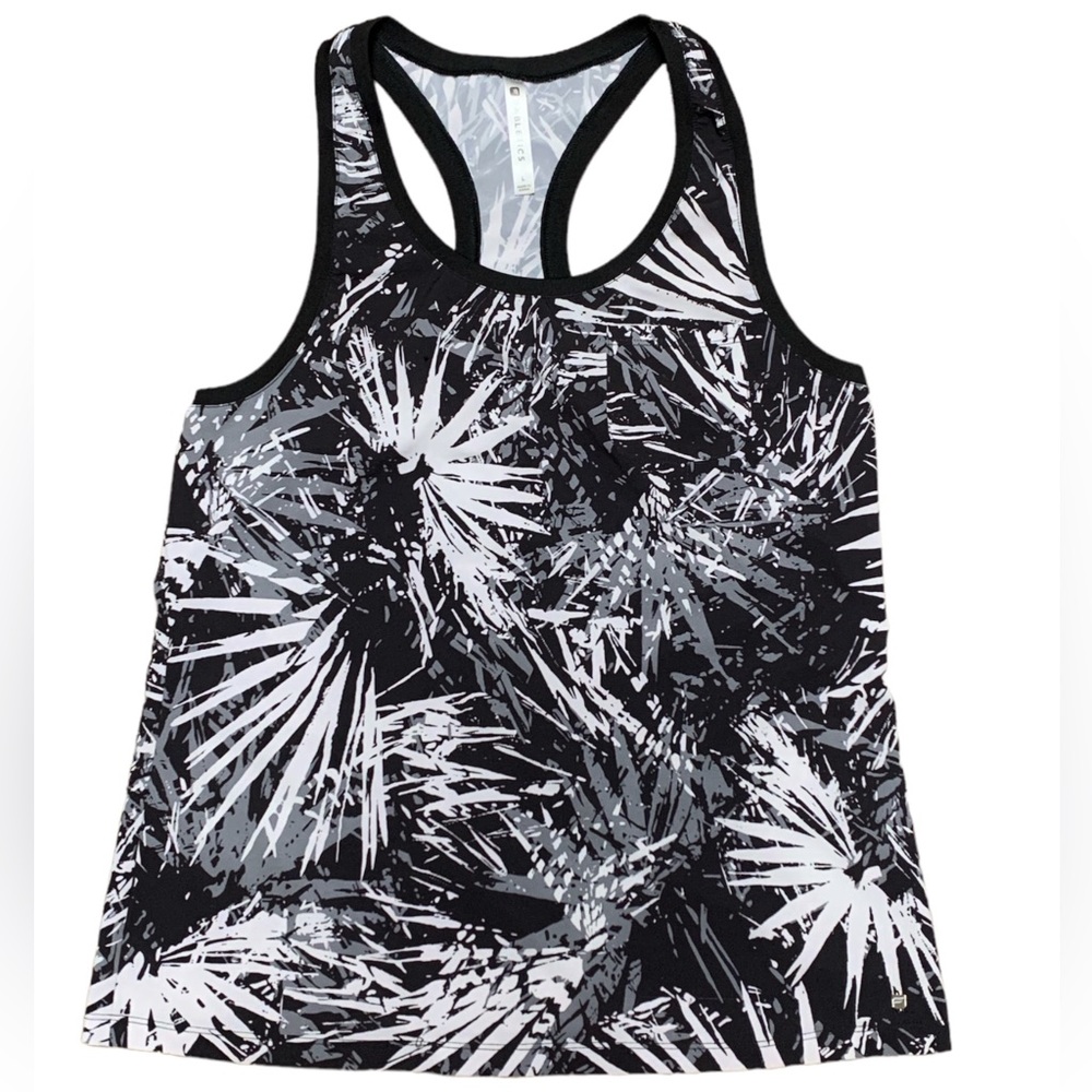 Fabletics Women’s Lightweight Tank Top, Black & White, Large, Used